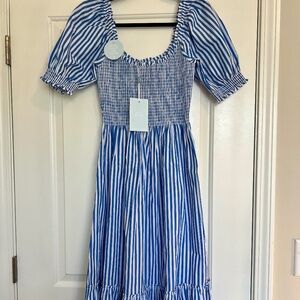 NWT Hill House Louisa Dress in Blueberry Stripe (S)